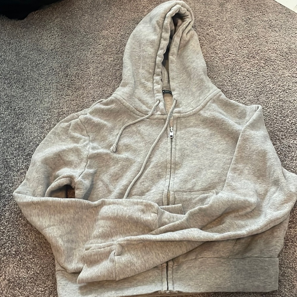 brandy cropped zip up